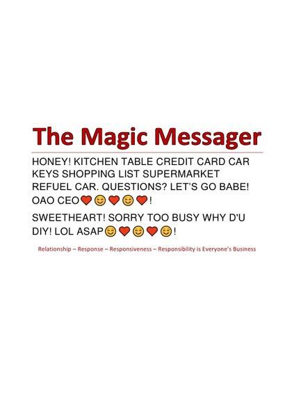 Produktbild: The Magic Messager (Relationship &ndash; Response &ndash; Responsiveness &ndash; Responsibility is Everyone&rsquo;s Business)