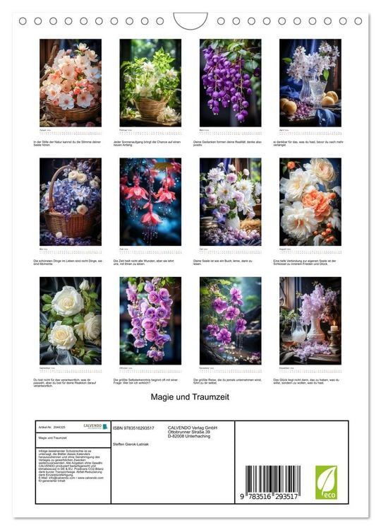Produktbild: Magie und Traumzeit (Wandkalender 2026 DIN A4 hoch), CALVENDO Monatskalender