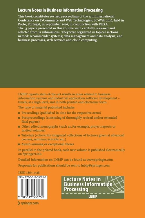 Produktbild: E-Commerce and Web Technologies