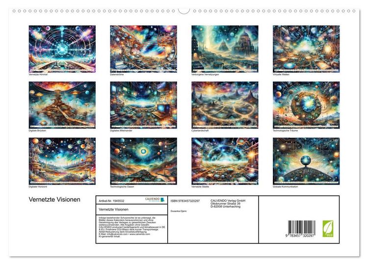 Produktbild: Vernetzte Visionen (hochwertiger Premium Wandkalender 2026 DIN A2 quer), Kunstdruck in Hochglanz