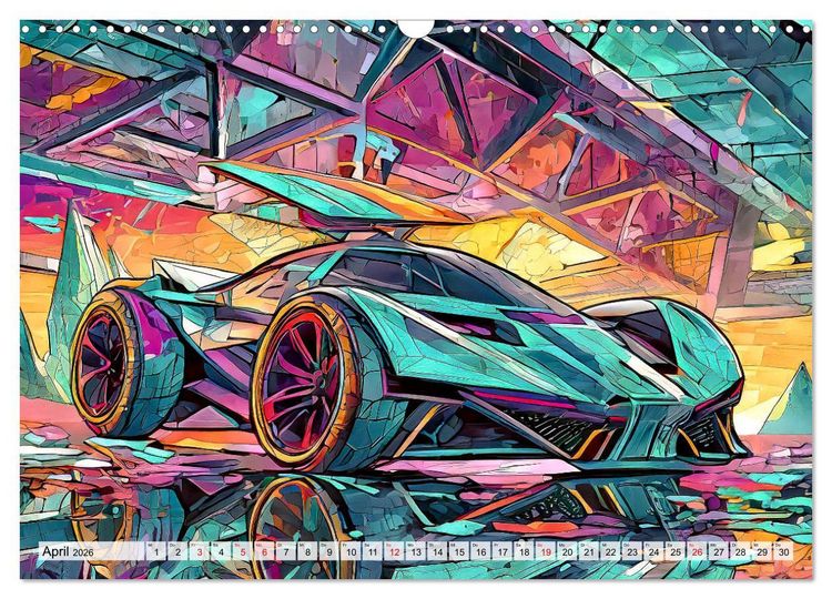 Produktbild: Motoren-Panorama (Wandkalender 2026 DIN A3 quer), CALVENDO Monatskalender