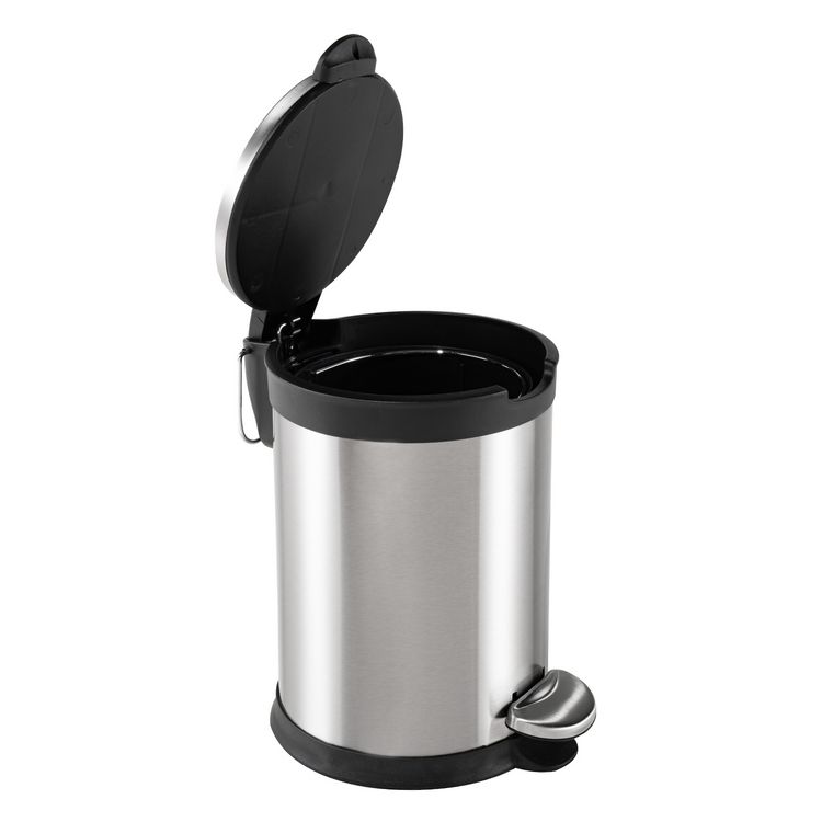 Produktbild: HTI-Living Treteimer Jannik 5L Silber/Schwarz Treteimer Jannik 5L Silber/Schwarz