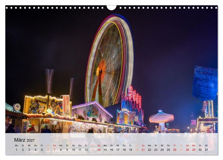 Produktbild: Lichterzauber auf dem Hamburger Dom (Wandkalender 2027 DIN A3 quer), CALVENDO Monatskalender