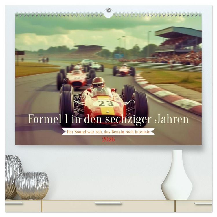 Produktbild: Formel 1 in den sechziger Jahren (hochwertiger Premium Wandkalender 2026 DIN A2 quer), Kunstdruck in Hochglanz