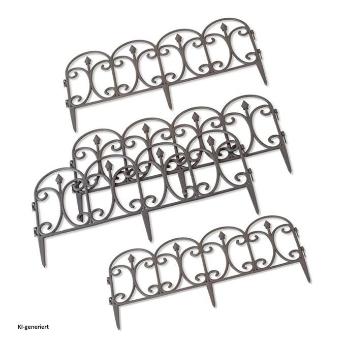 Produktbild: HTI-Living HTI-Living Zierzaun Schn&ouml;rkel 4-teilig Nessa HTI-Living Zierzaun Schn&ouml;rkel 4-teilig Nessa