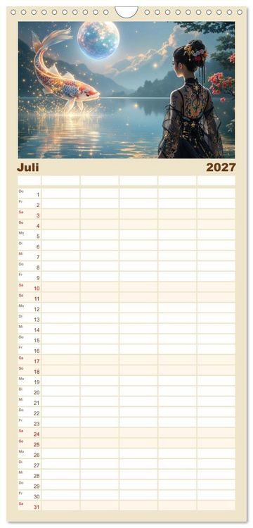 Produktbild: Familienplaner 2027 - Wilde Seelen mit 5 Spalten (Wandkalender, 21 x 45 cm) CALVENDO