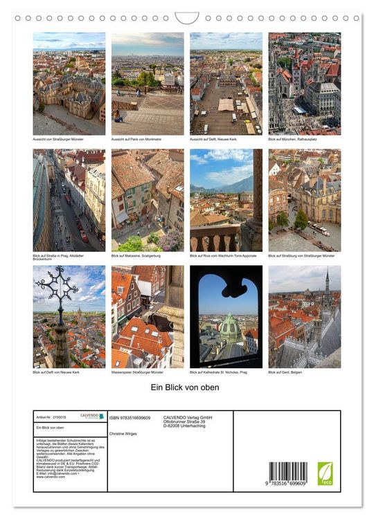 Produktbild: Ein Blick von oben (Wandkalender 2026 DIN A3 hoch), CALVENDO Monatskalender