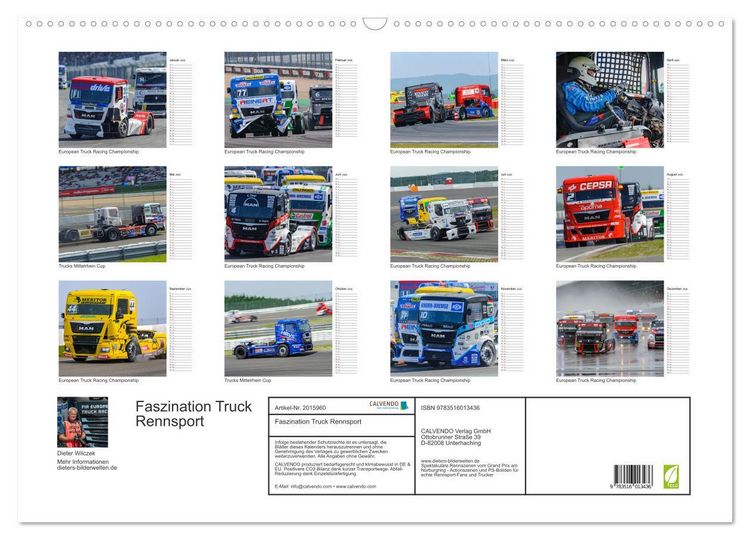 Produktbild: Faszination Truck Rennsport (Wandkalender 2026 DIN A2 quer), CALVENDO Monatskalender