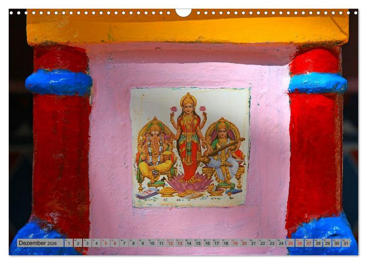 Produktbild: Typisch Indien - Ganesha der Elefantengott (Wandkalender 2026 DIN A3 quer), CALVENDO Monatskalender