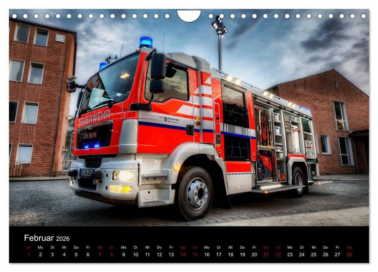 Produktbild: Berufsfeuerwehr Braunschweig (Wandkalender 2026 DIN A4 quer), CALVENDO Monatskalender