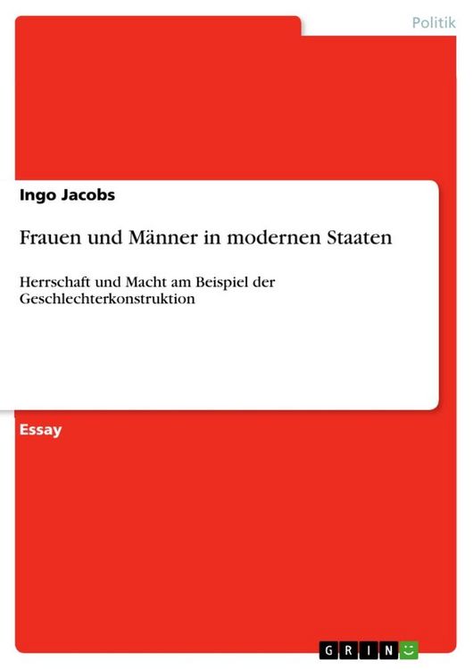 Produktbild: Frauen und M&auml;nner in modernen Staaten