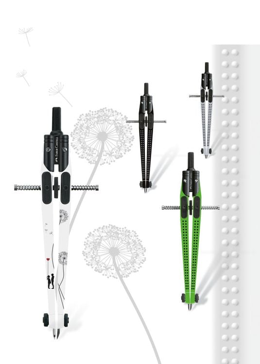 Produktbild: Faber-Castell Schnellverstell-Zirkel GRIP schwarz