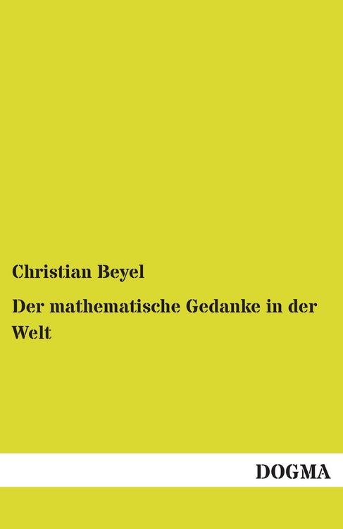 Produktbild: Der mathematische Gedanke in der Welt
