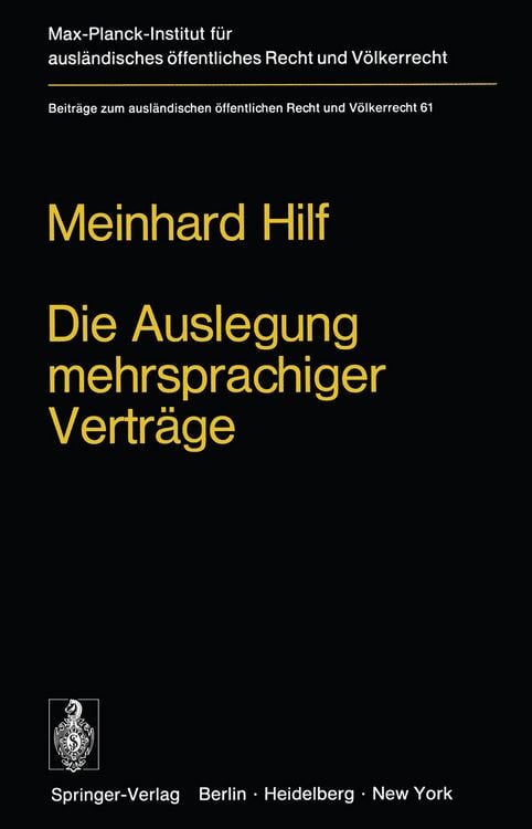Produktbild: Die Auslegung mehrsprachiger Vertr&auml;ge