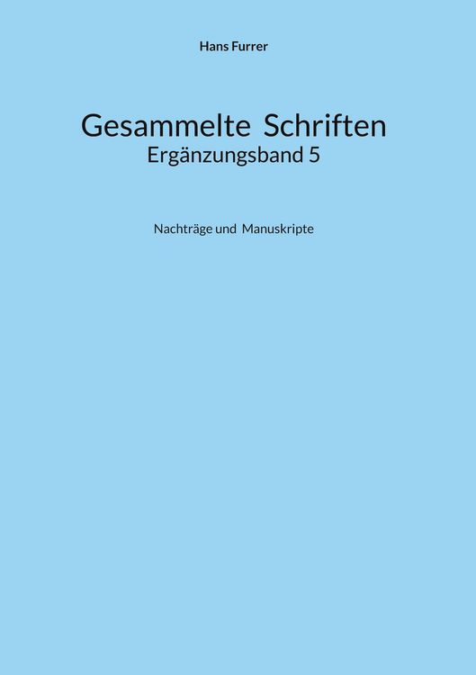 Produktbild: Gesammelte Schriften