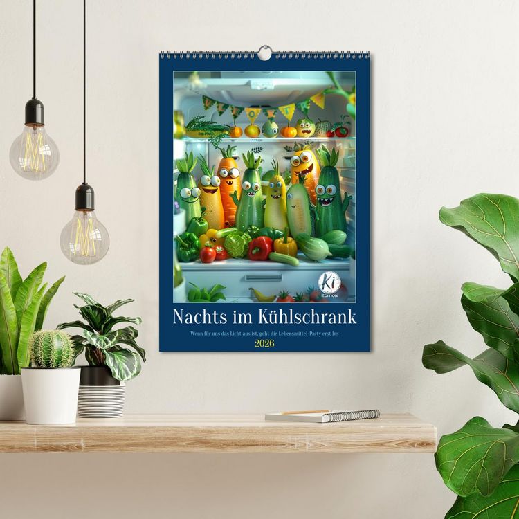 Produktbild: Nachts im K&uuml;hlschrank (Wandkalender 2026 DIN A3 hoch), CALVENDO Monatskalender