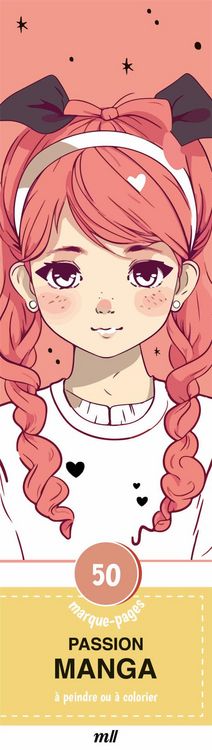 Produktbild: Passion manga : 50 marque-pages &agrave; peindre ou &agrave; colorier