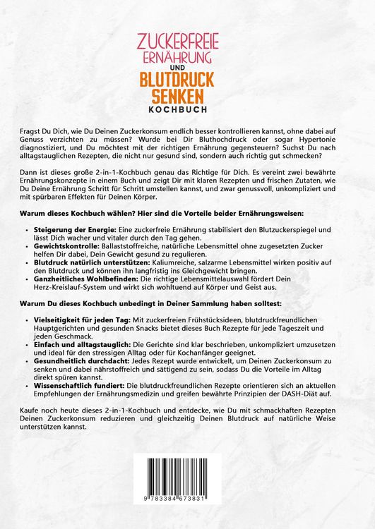 Produktbild: Zuckerfreie Ern&auml;hrung und Blutdruck senken Kochbuch