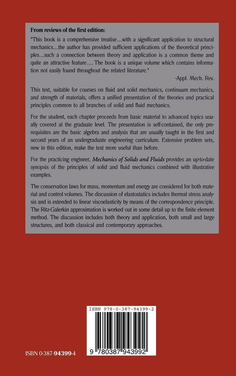 Produktbild: Mechanics of Solids and Fluids
