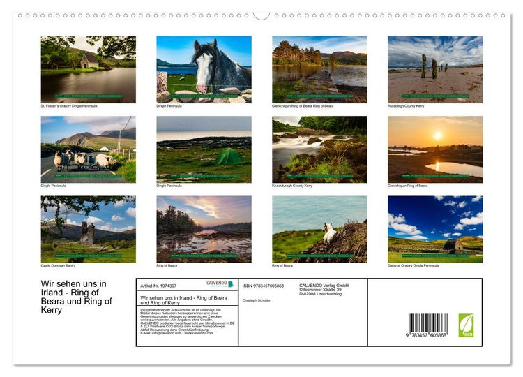 Produktbild: Wir sehen uns in Irland - Ring of Beara und Ring of Kerry (Wandkalender 2026 DIN A2 quer), CALVENDO Monatskalender