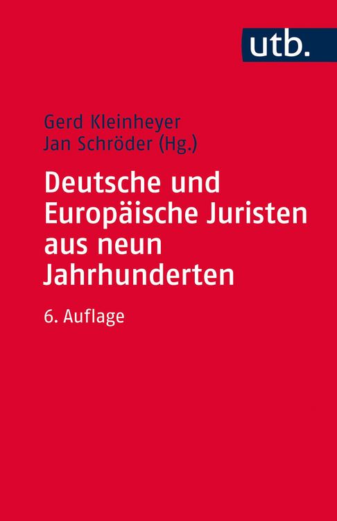 Produktbild: Deutsche und Europ&auml;ische Juristen aus neun Jahrhunderten