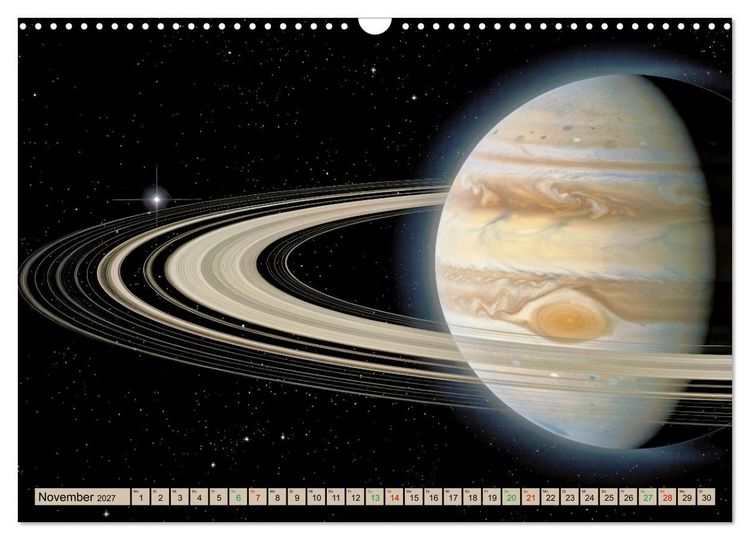 Produktbild: Jupiter, Motive inspiriert vom gr&ouml;&szlig;ten Planeten unseres Sonnensystems (Wandkalender 2027 DIN A3 quer), CALVENDO Monatskalender