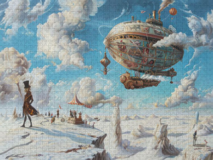 Produktbild: CALVENDO Puzzle Steampunk-Luftschiffe | 1000 Teile Lege-Gr&ouml;&szlig;e 64x48cm Foto-Puzzle f&uuml;r gl&uuml;ckliche Stunden