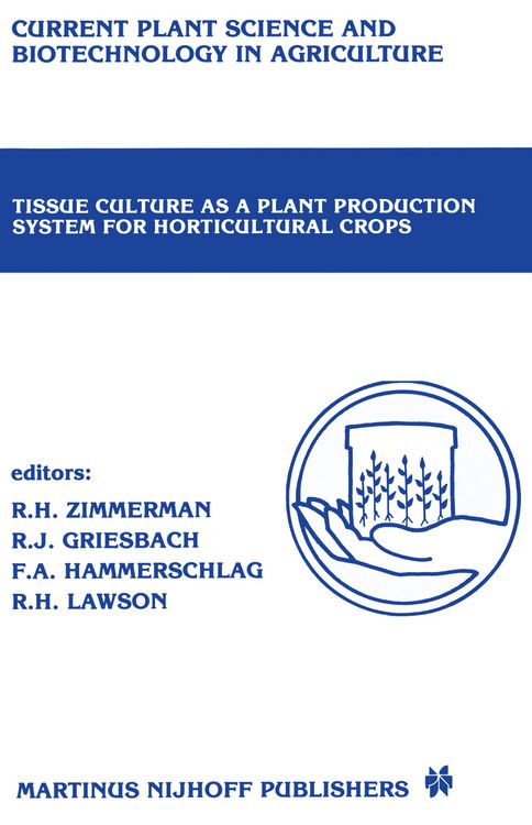 Produktbild: Tissue culture as a plant production system for horticultural crops