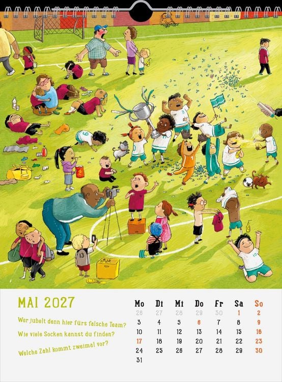 Produktbild: Wandkalender 2027: Mein Wimmel-Suchspa&szlig; Kinderkalender