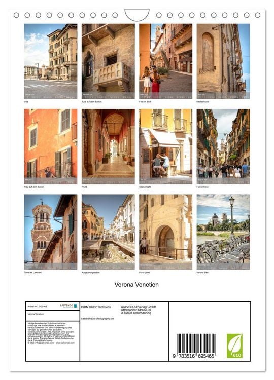 Produktbild: Verona Venetien (Wandkalender 2026 DIN A4 hoch), CALVENDO Monatskalender