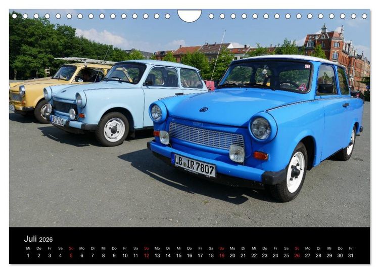 Produktbild: Trabantfahrertreffen Zwickau (Wandkalender 2026 DIN A4 quer), CALVENDO Monatskalender