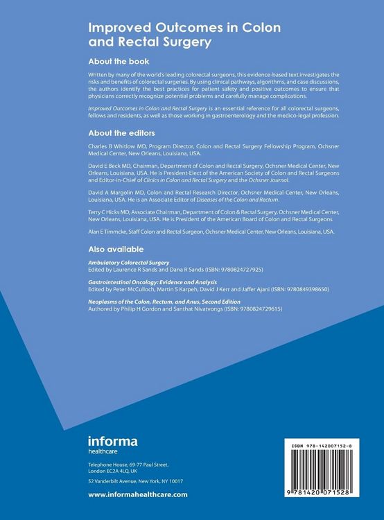 Produktbild: Improved Outcomes in Colon and Rectal Surgery