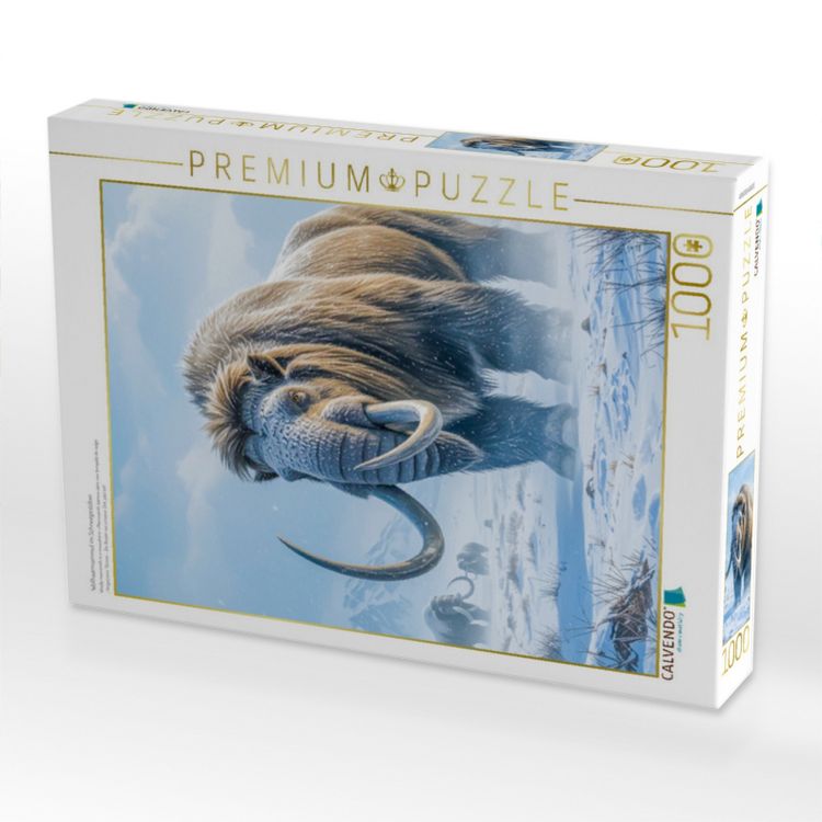 Produktbild: CALVENDO Puzzle Wollhaarmammut im Schneegest&ouml;ber | 1000 Teile Lege-Gr&ouml;&szlig;e 64x48cm Foto-Puzzle f&uuml;r gl&uuml;ckliche Stunden