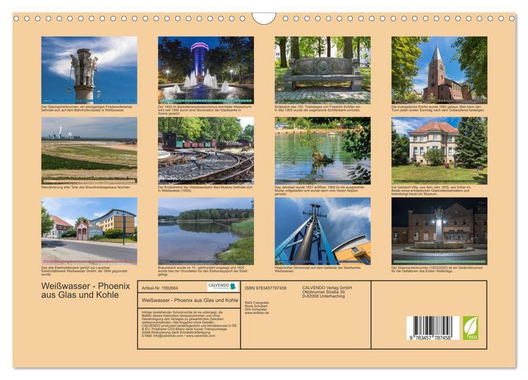 Produktbild: Wei&szlig;wasser - Phoenix aus Glas und Kohle (Wandkalender 2026 DIN A3 quer), CALVENDO Monatskalender