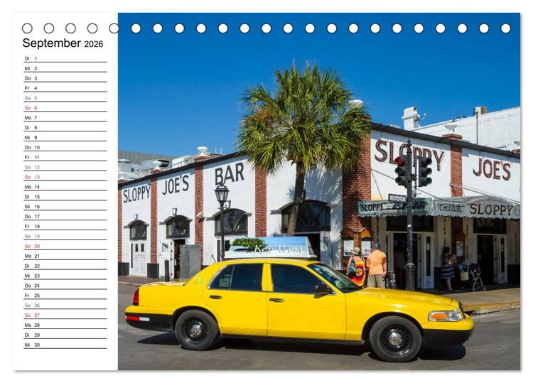 Produktbild: FLORIDA KEYS und KEY WEST Malerische Reiseroute (Tischkalender 2026 DIN A5 quer), CALVENDO Monatskalender
