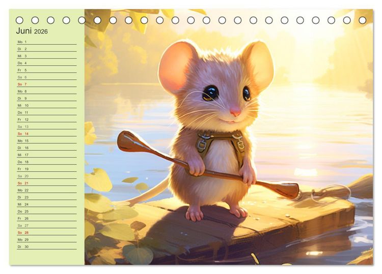 Produktbild: Mausiges Spektakel. Zauberhafter Maus-Alltag (Tischkalender 2026 DIN A5 quer), CALVENDO Monatskalender