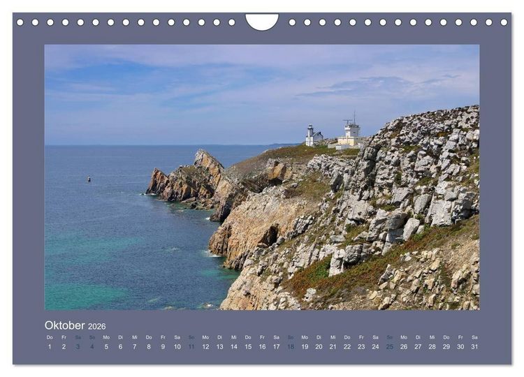 Produktbild: Leuchtt&uuml;rme - Wegweiser an der bretonischen K&uuml;ste (Wandkalender 2026 DIN A4 quer), CALVENDO Monatskalender