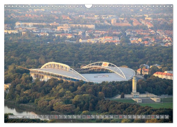 Produktbild: &Uuml;ber den D&auml;chern von Leipzig (Wandkalender 2026 DIN A3 quer), CALVENDO Monatskalender