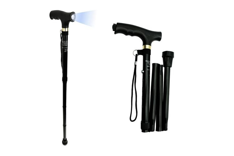 Produktbild: Gehstock faltbar mit LED, 30 x 14 x 3,5 cm