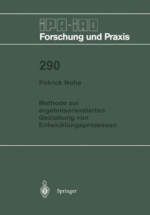 Produktbild: Methode zur ergebnisorientierten Gestaltung von Entwicklungsprozessen