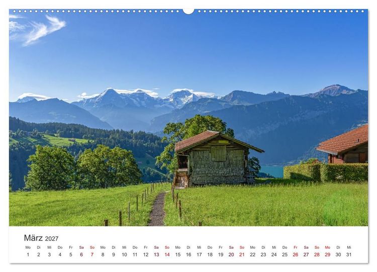 Produktbild: Berner Oberland - Bergwelten (hochwertiger Premium Wandkalender 2027 DIN A2 quer), Kunstdruck in Hochglanz