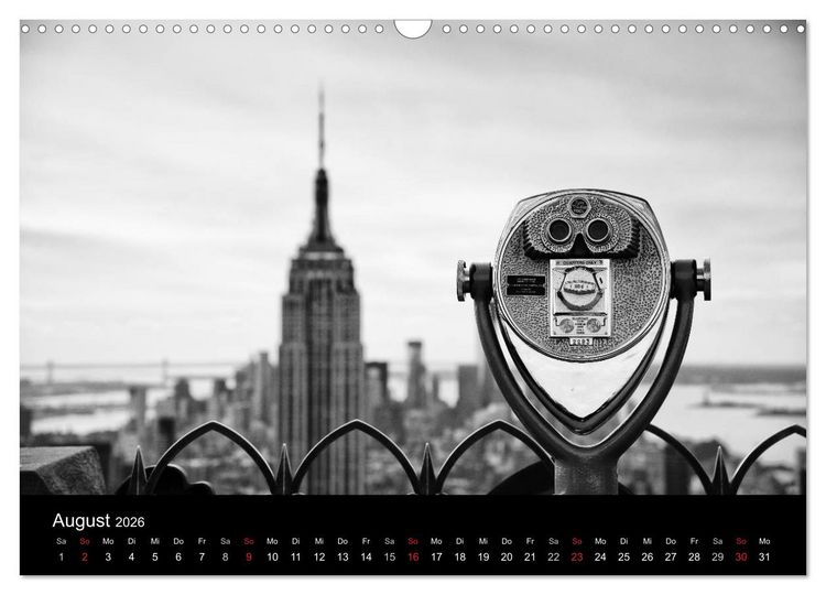 Produktbild: New York 2026 (Wandkalender 2026 DIN A3 quer), CALVENDO Monatskalender