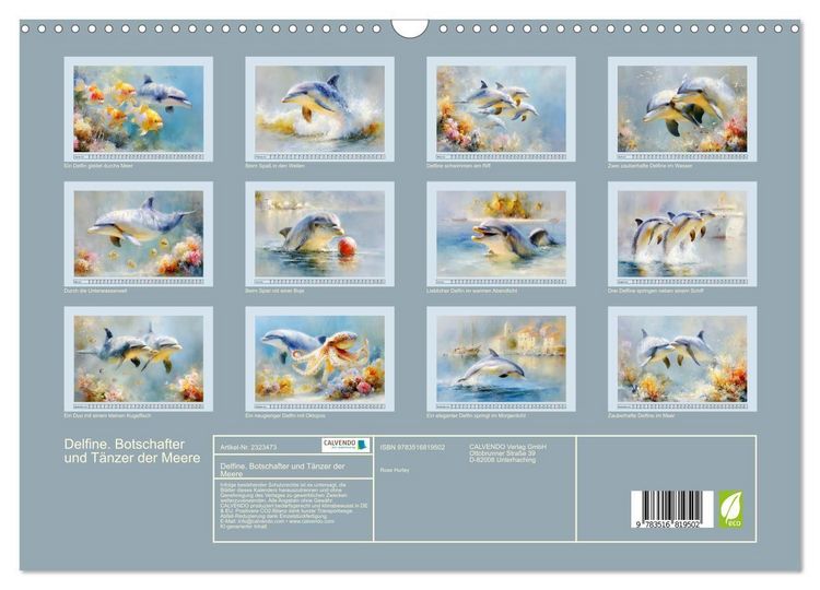 Produktbild: Delfine. Botschafter und T&auml;nzer der Meere (Wandkalender 2027 DIN A3 quer), CALVENDO Monatskalender