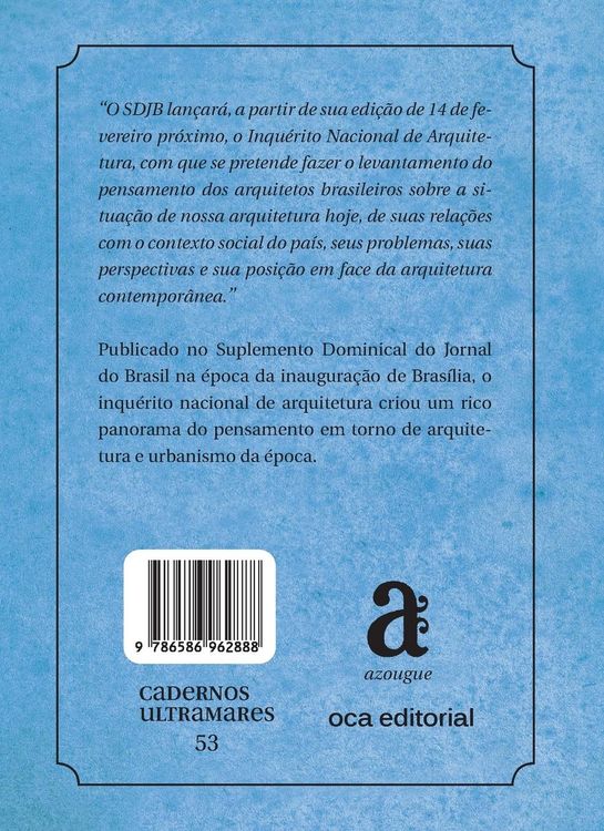 Produktbild: Inqu&eacute;rito Nacional de Arquitetura