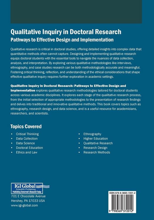 Produktbild: Qualitative Inquiry in Doctoral Research