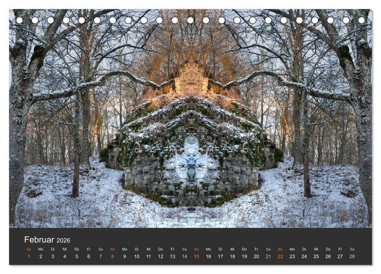 Produktbild: Spiegelwelten - Im Reich der Naturwesen (Tischkalender 2026 DIN A5 quer), CALVENDO Monatskalender
