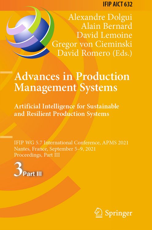 Produktbild: Advances in Production Management Systems. Artificial Intelligence for Sustainable and Resilient Production Systems