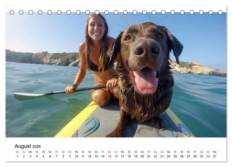 Produktbild: Stand up paddling - SUP (Tischkalender 2026 DIN A5 quer), CALVENDO Monatskalender