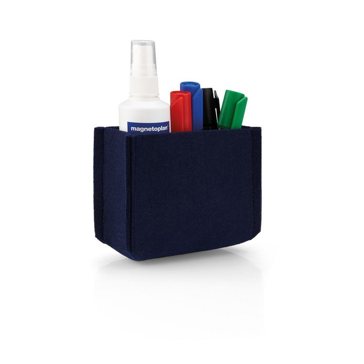 Produktbild: magnetoplan Stiftehalter magnetisch magnetoTray MEDIUM (B x H x T) 130 x 100 x 60 mm Blau 1227714