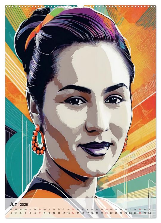 Produktbild: Art Deco Retro Portr&auml;ts (hochwertiger Premium Wandkalender 2026 DIN A2 hoch), Kunstdruck in Hochglanz